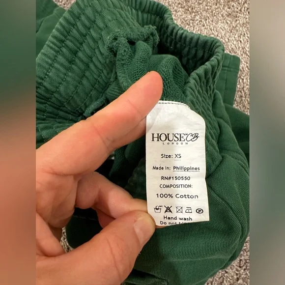 House of CB OLI Green Flared Leg Track Pants Cotton Women’s , size XS - Picture 3 of 14